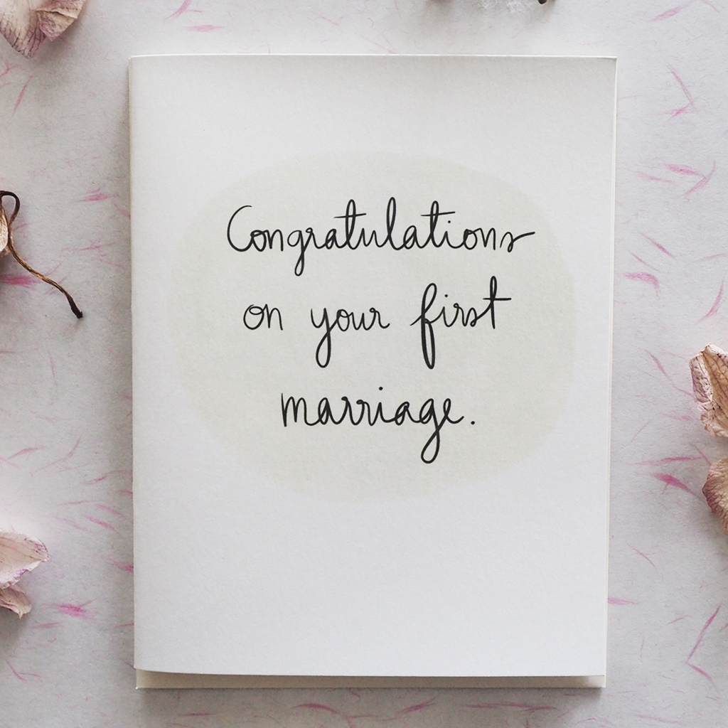 First Marriage - Greeting Card